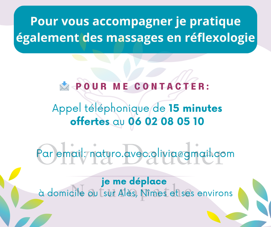 Photo numéro 5 de la galerie de Olivia Daudier : Naturopathe à Alès. Prendre RDV