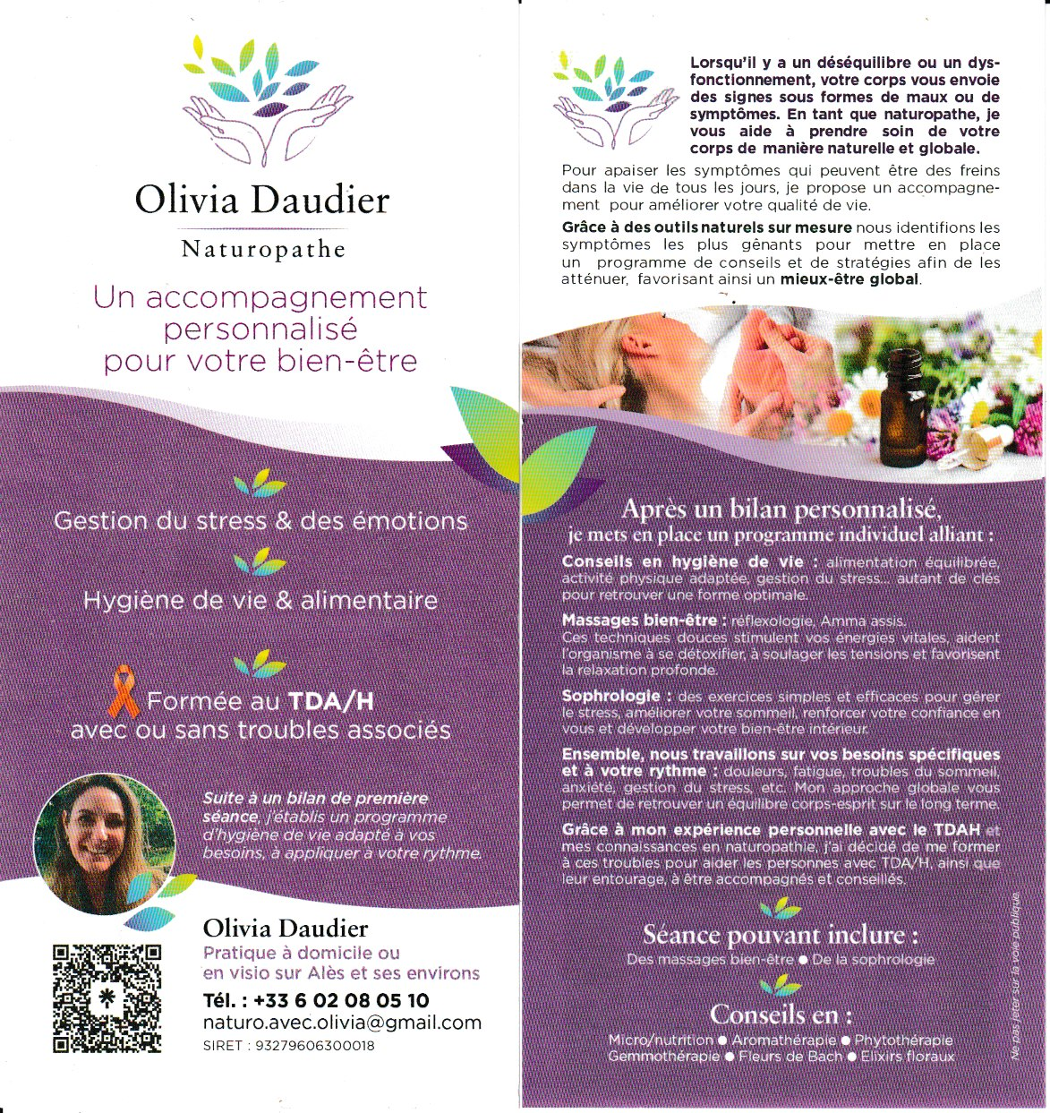 Photo numéro 8 de la galerie de Olivia Daudier : Naturopathe à Alès. Prendre RDV