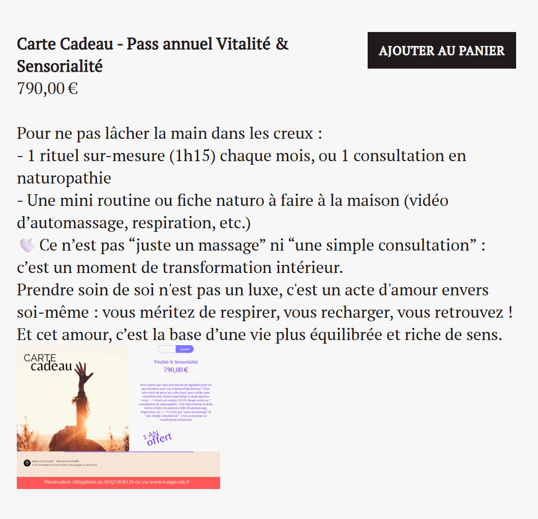 Photo numéro 20 de la galerie de Sandy VUILLAUME : Masseur bien-être à Champagne-au-Mont-d'Or. Prendre RDV