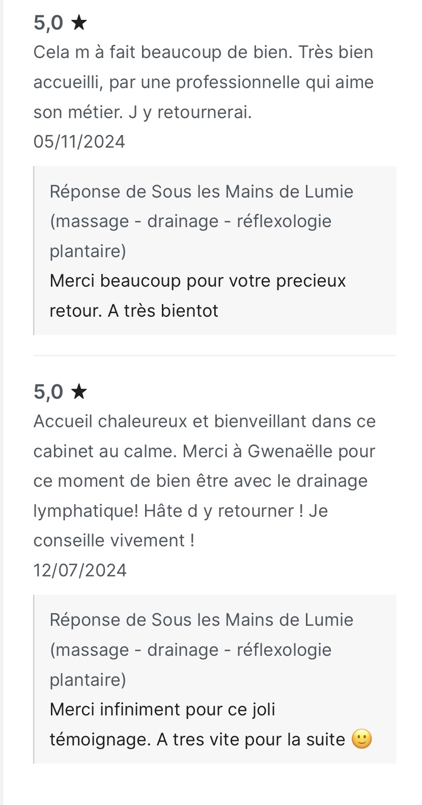 Photo numéro 12 de la galerie de Gwénaëlle Fontaine : Masseur bien-être à Saint-Maurice-l'Exil. Prendre RDV