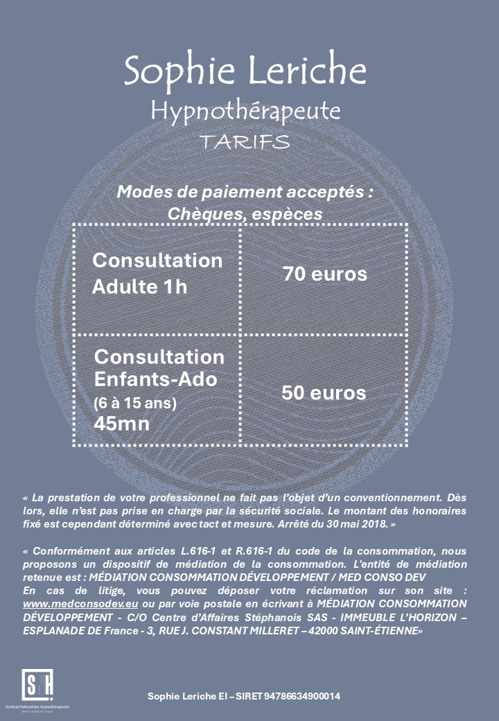 Photo numéro 4 de la galerie de Sophie Leriche : Hypnothérapeute à Sainte-Hélène. Prendre RDV