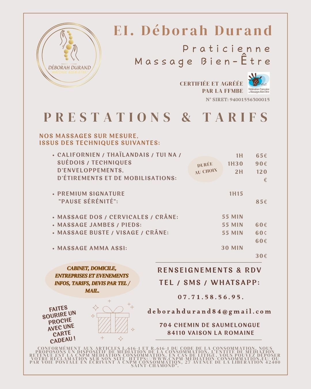 Photo numéro 15 de la galerie de Deborah Durand : Masseur bien-être à Vaison-la-Romaine. Prendre RDV