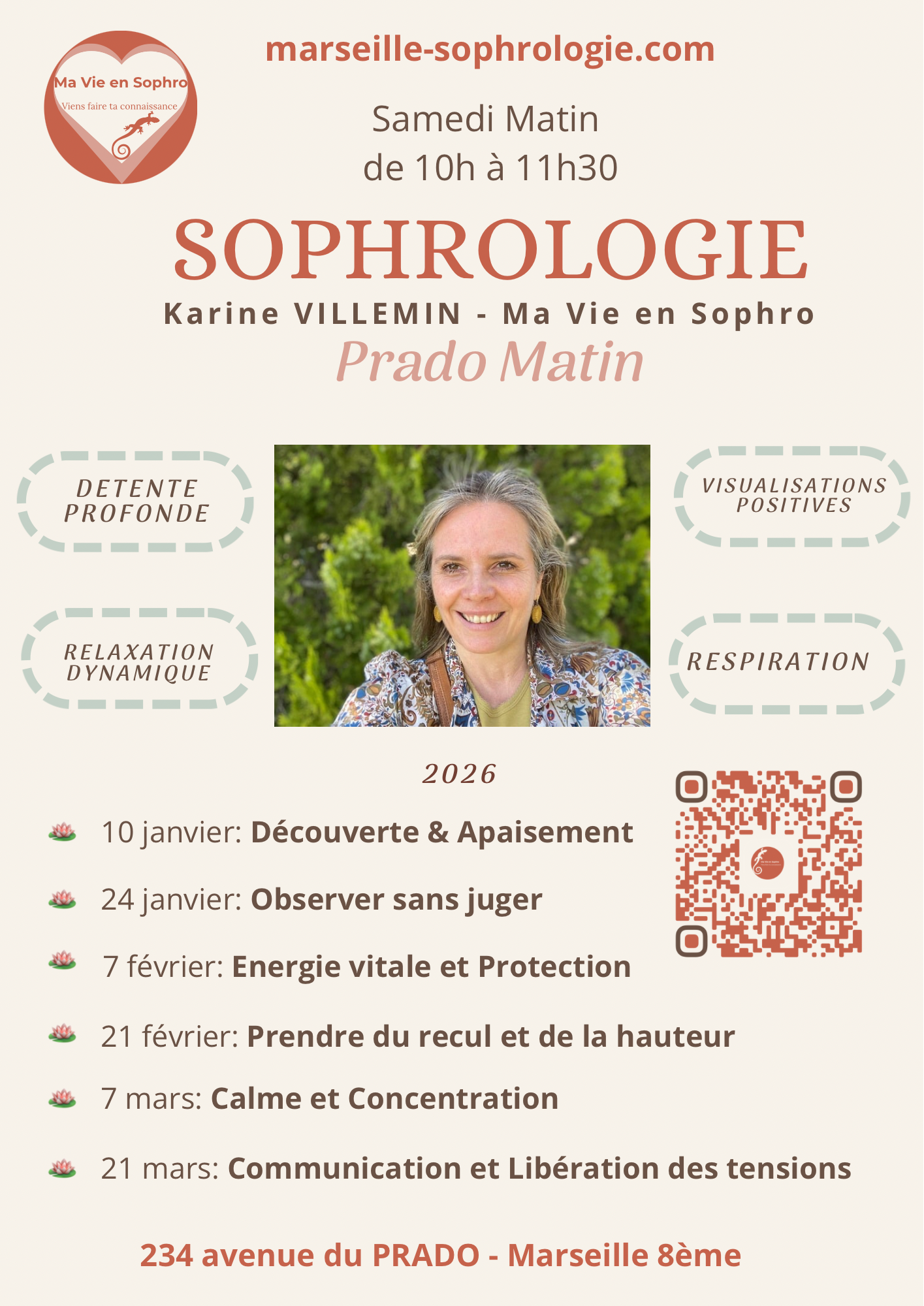 Photo numéro 2 de la galerie de Karine Villemin : Sophrologue à Marseille 8. Prendre RDV