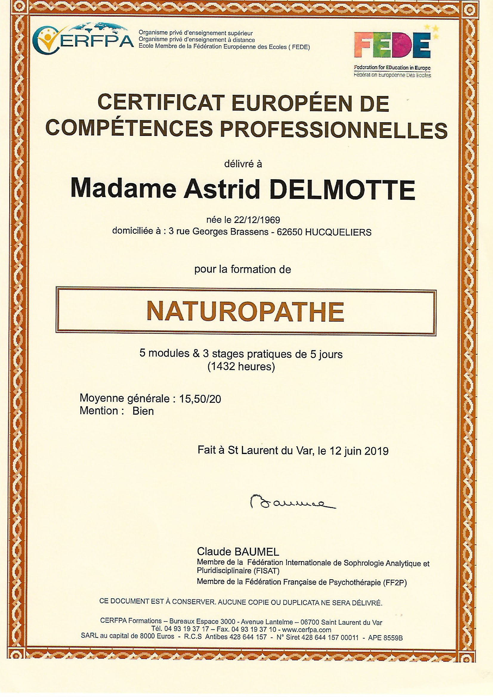 Photo numéro 1 de la galerie de Astrid Delmotte : Naturopathe à Wicquinghem. Prendre RDV