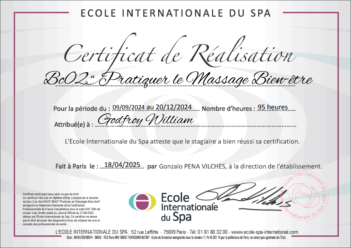 Photo numéro 1 de la galerie de William Godfroy : Masseur bien-être à Verson. Prendre RDV