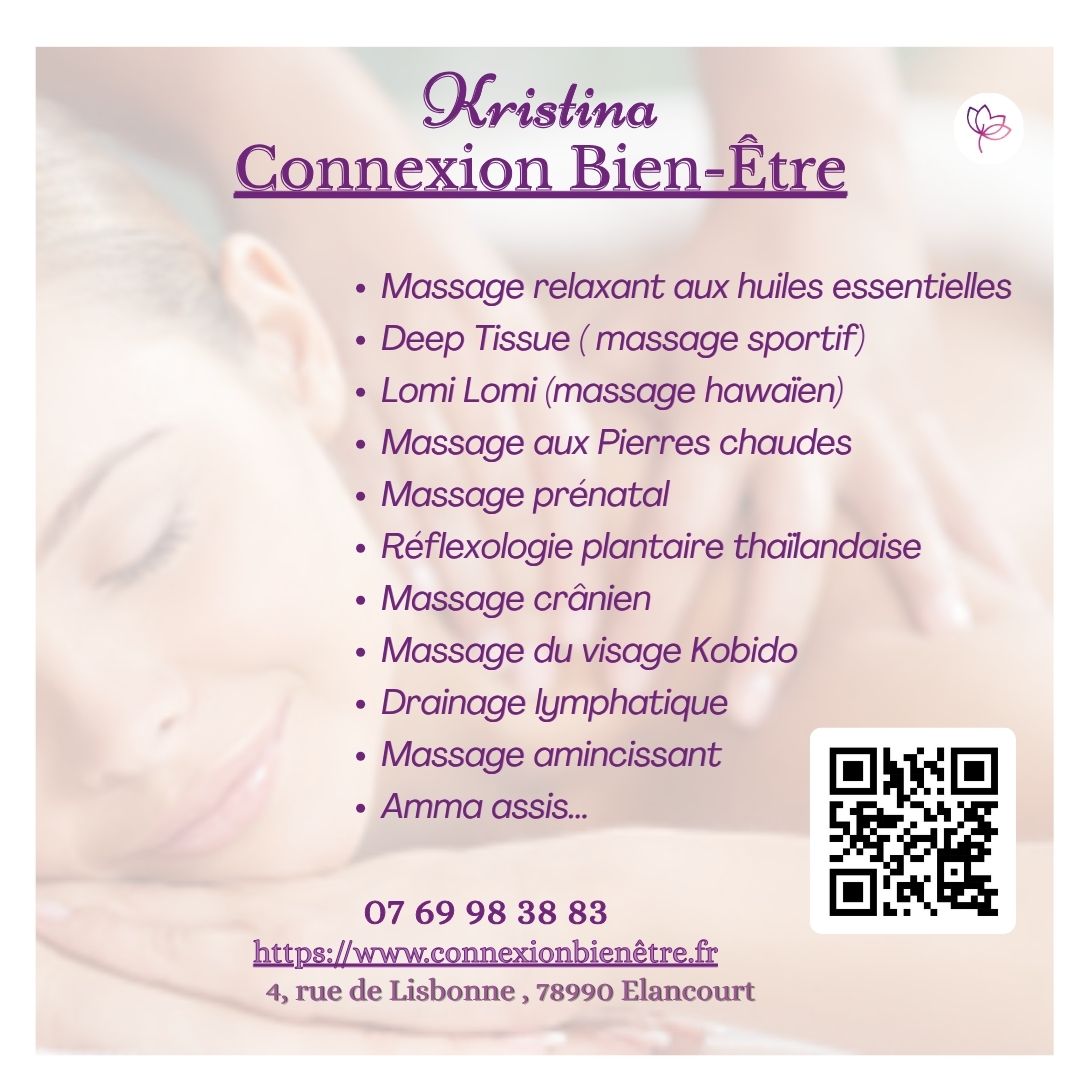 Photo numéro 9 de la galerie de Kristina                                                                                                                                                   Connexion Bien- Être : Masseur bien-être à Élancourt. Prendre RDV