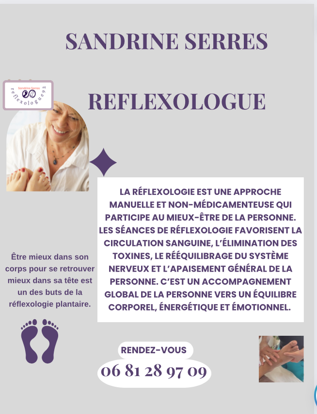 Photo numéro 4 de la galerie de Sandrine Serres : Réflexologue à Antony. Prendre RDV