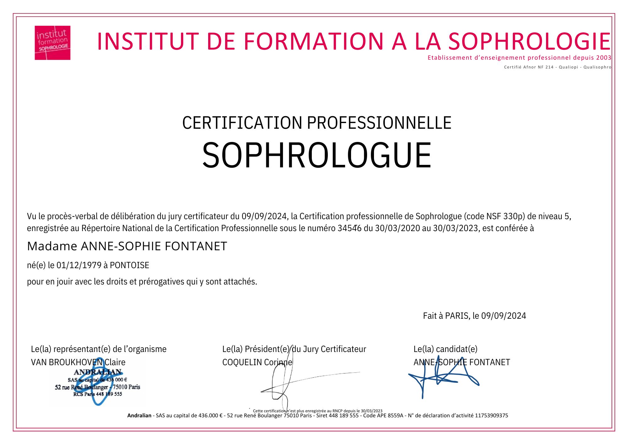 Photo numéro 4 de la galerie de Anne-Sophie Fontanet : Sophrologue à Cergy. Prendre RDV