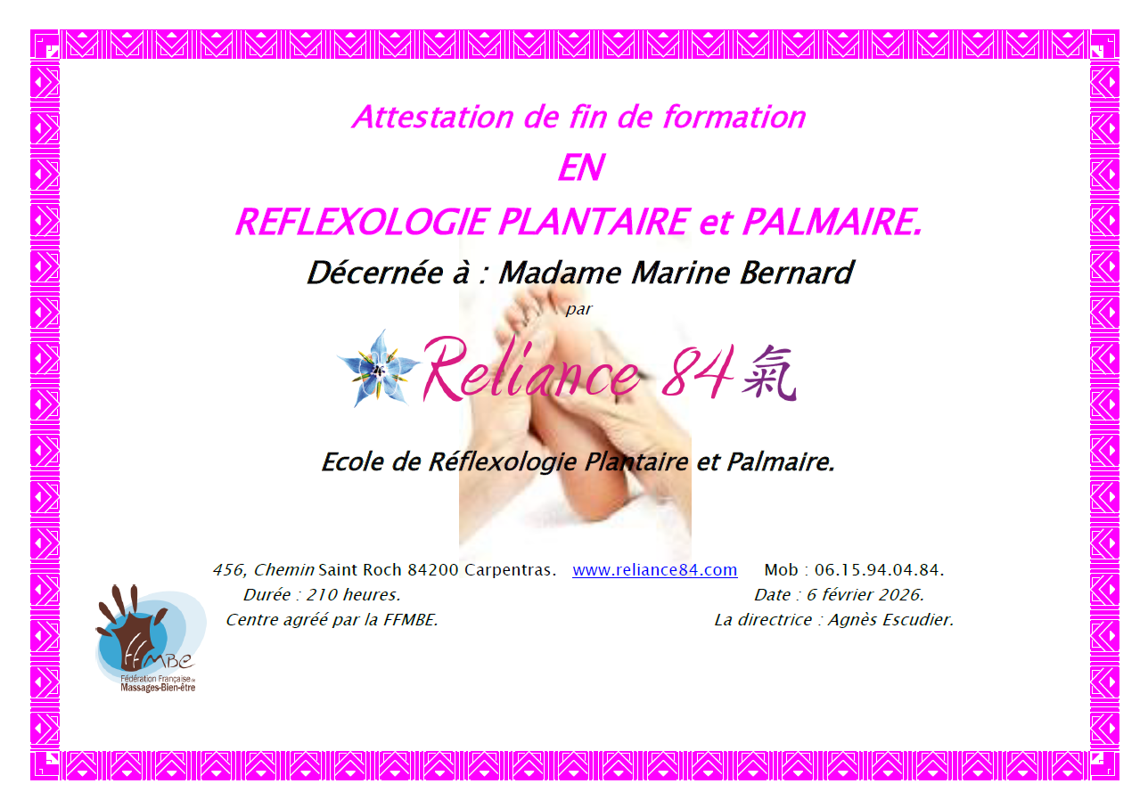 Photo numéro 4 de la galerie de Marine Bernard : Réflexologue à Les Angles. Prendre RDV