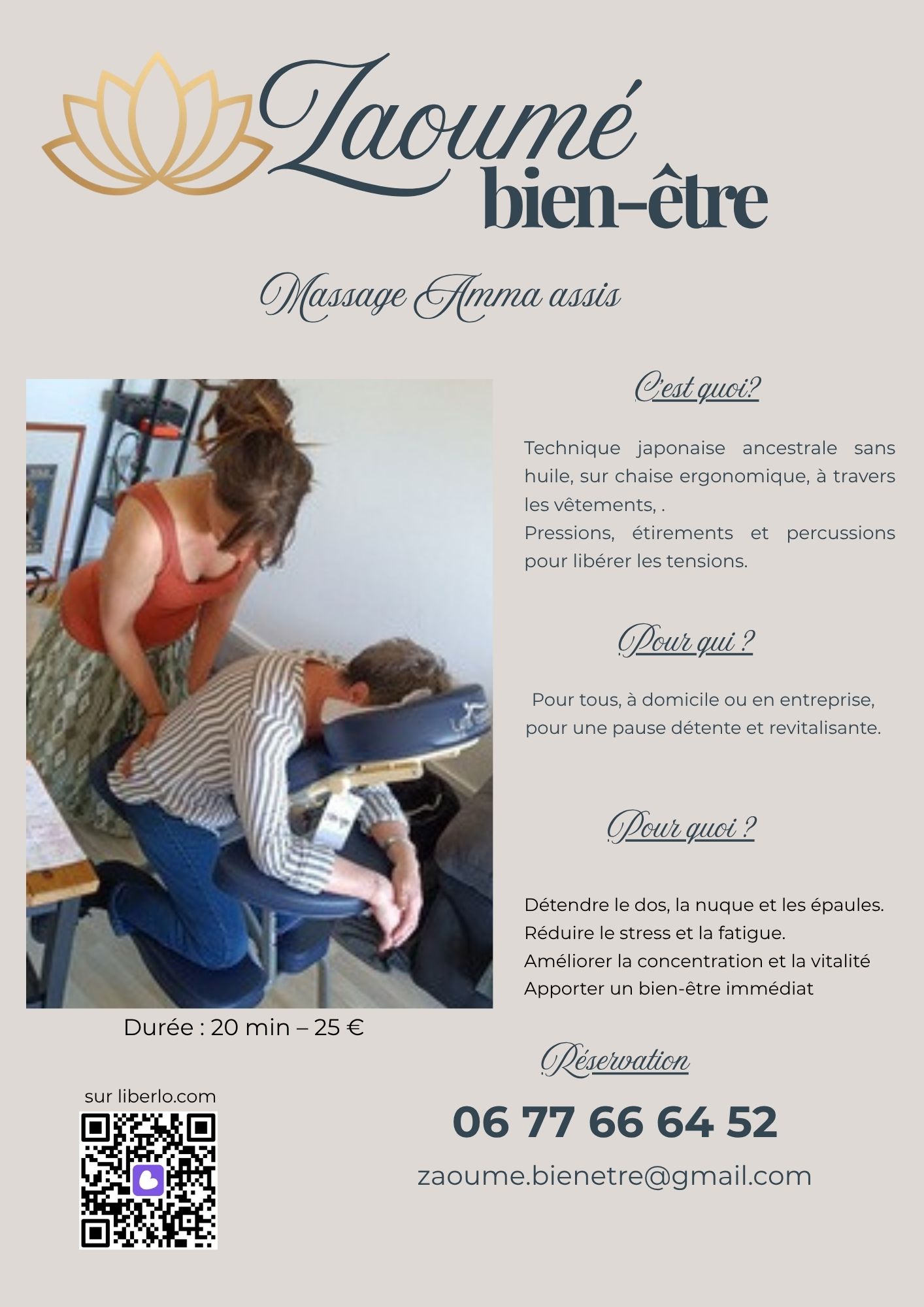 Photo numéro 2 de la galerie de Zaoumé Bien-Être Deblaize Amélie : Masseur bien-être à Châtenois. Prendre RDV