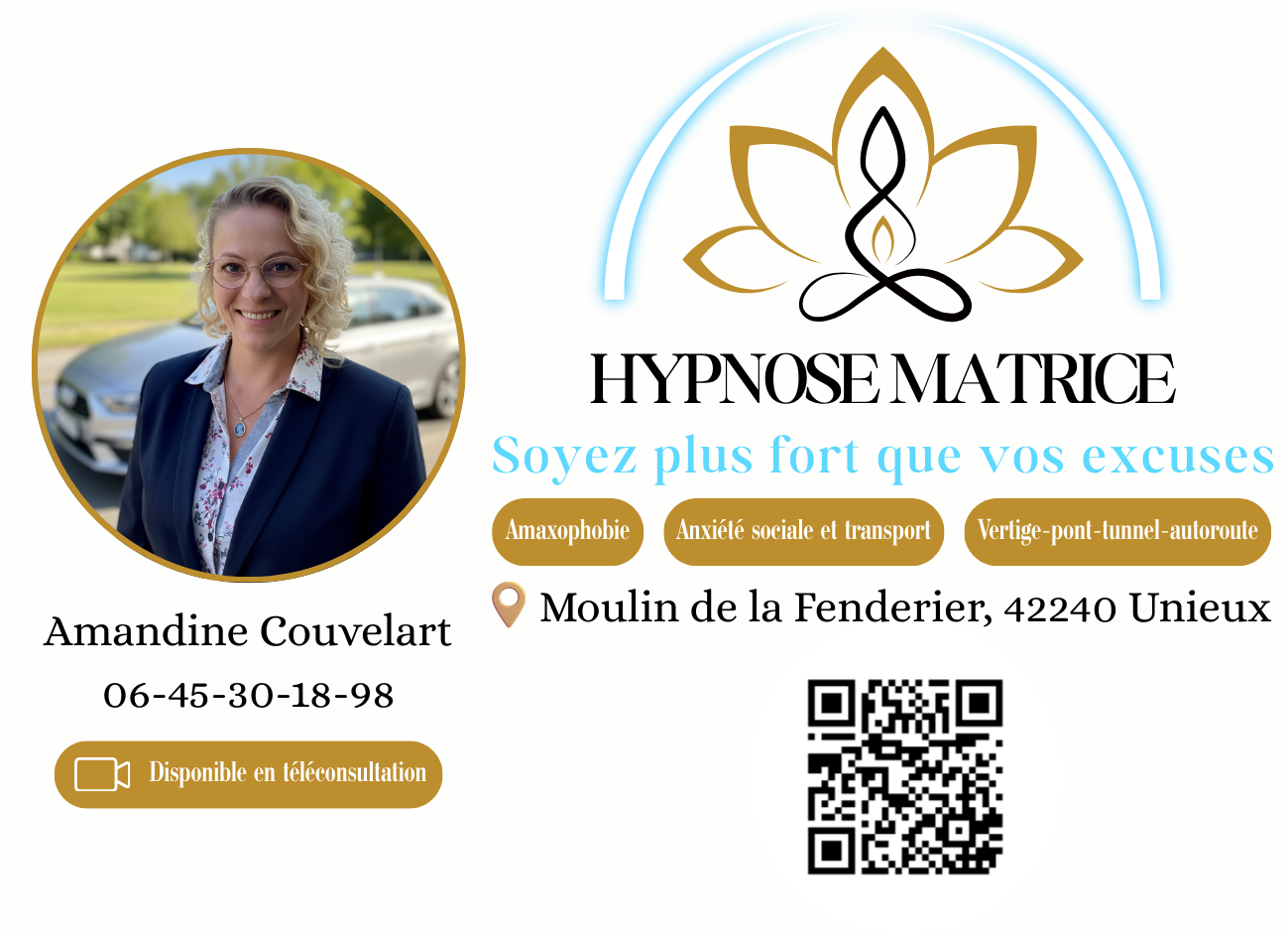 Photo numéro 1 de la galerie de Amandine Couvelart : Hypnothérapeute à Unieux. Prendre RDV