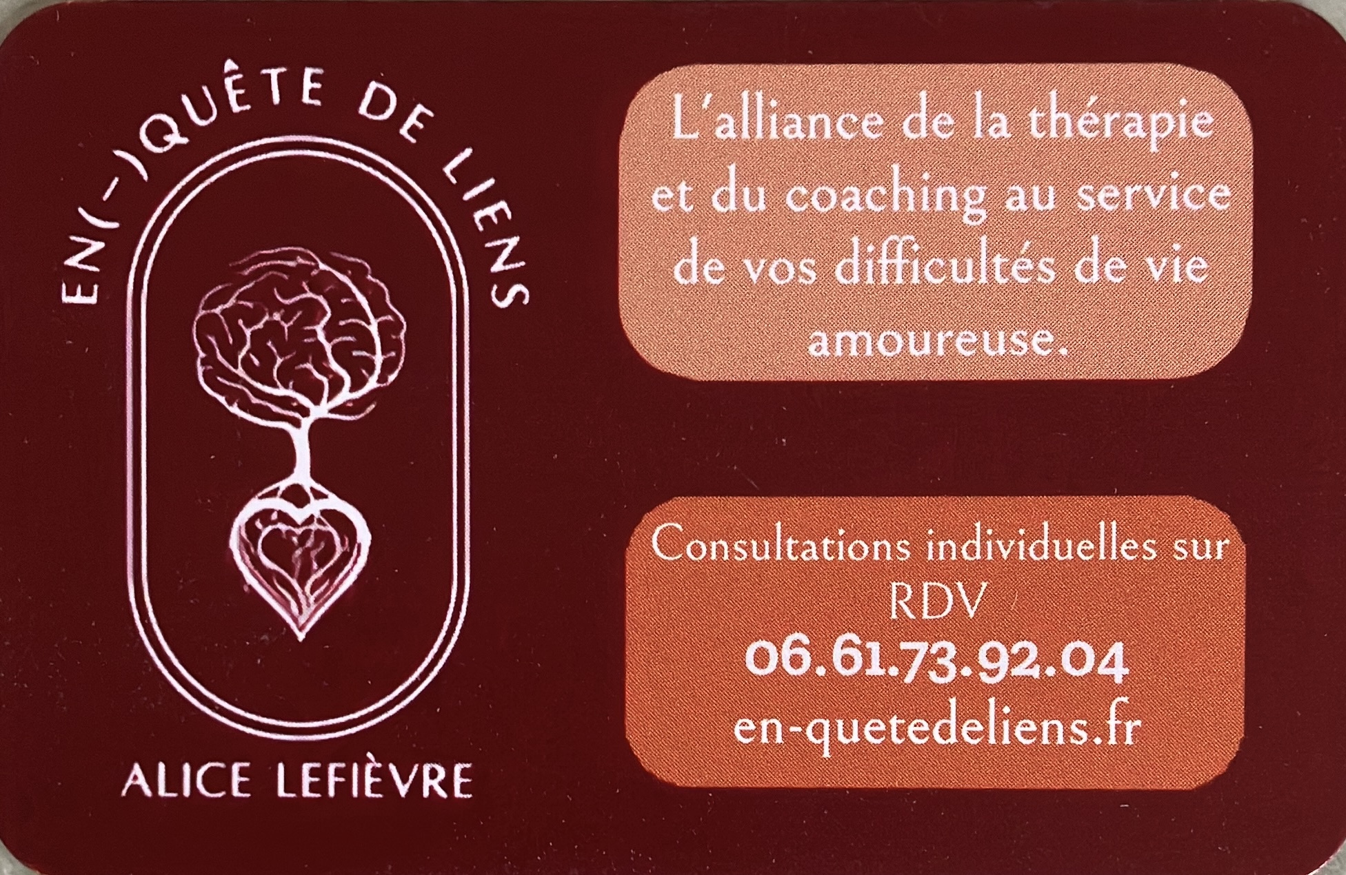 Photo numéro 4 de la galerie de Alice Lefievre : Thérapeute somato-émotionnel à Périgné. Prendre RDV