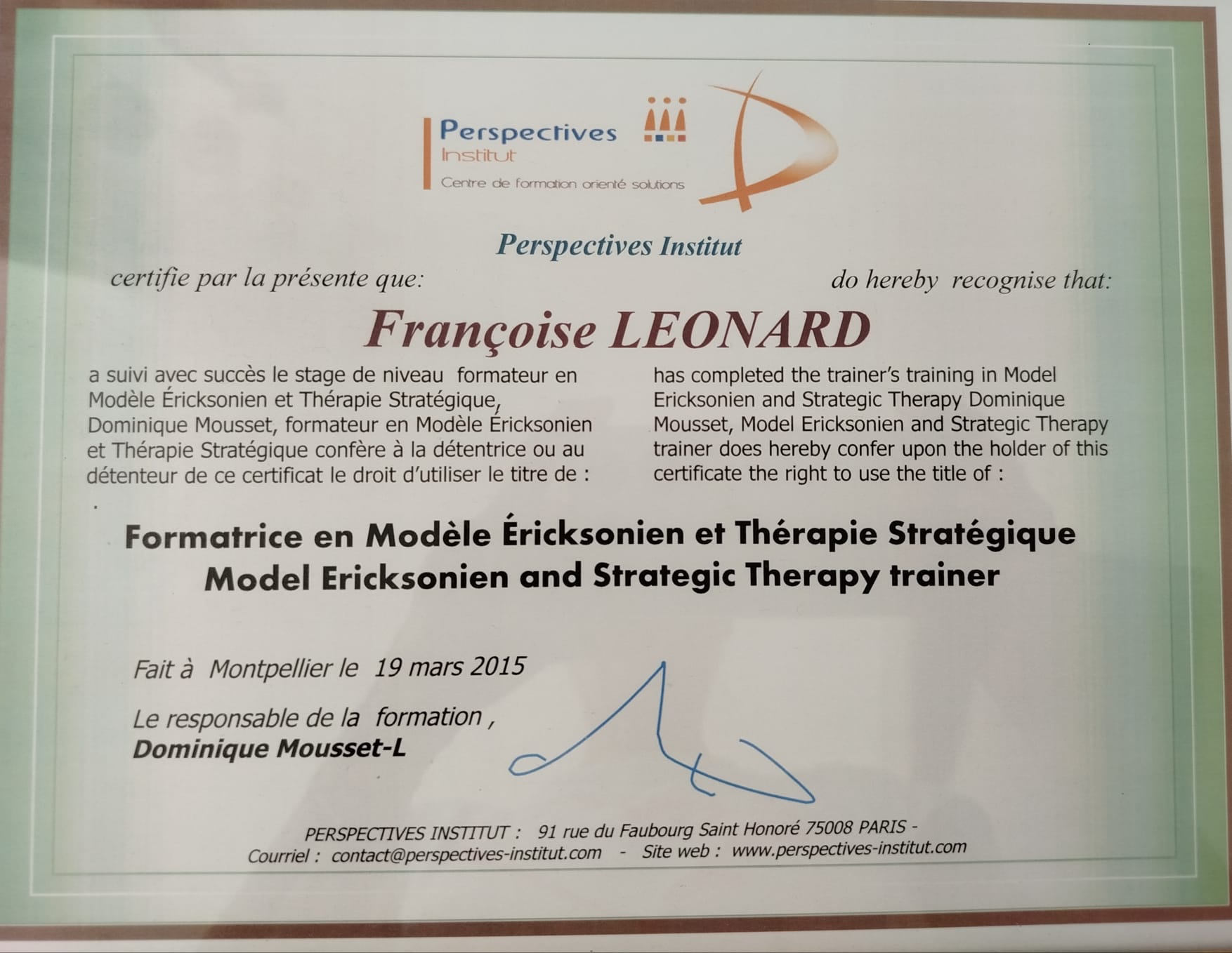 Photo numéro 7 de la galerie de Françoise Leonard : Hypnothérapeute à Royan. Prendre RDV