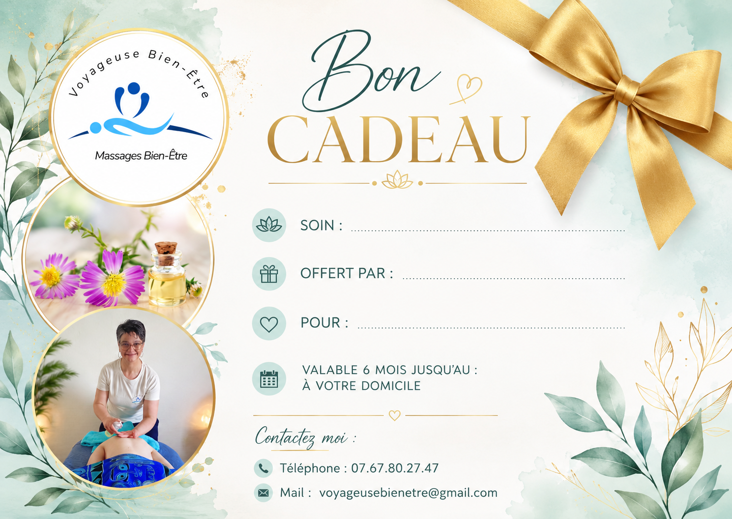 Photo numéro 10 de la galerie de Voyageuse Bien-Être Sandrine Guérin : Masseur bien-être à Saint-Brieuc. Prendre RDV