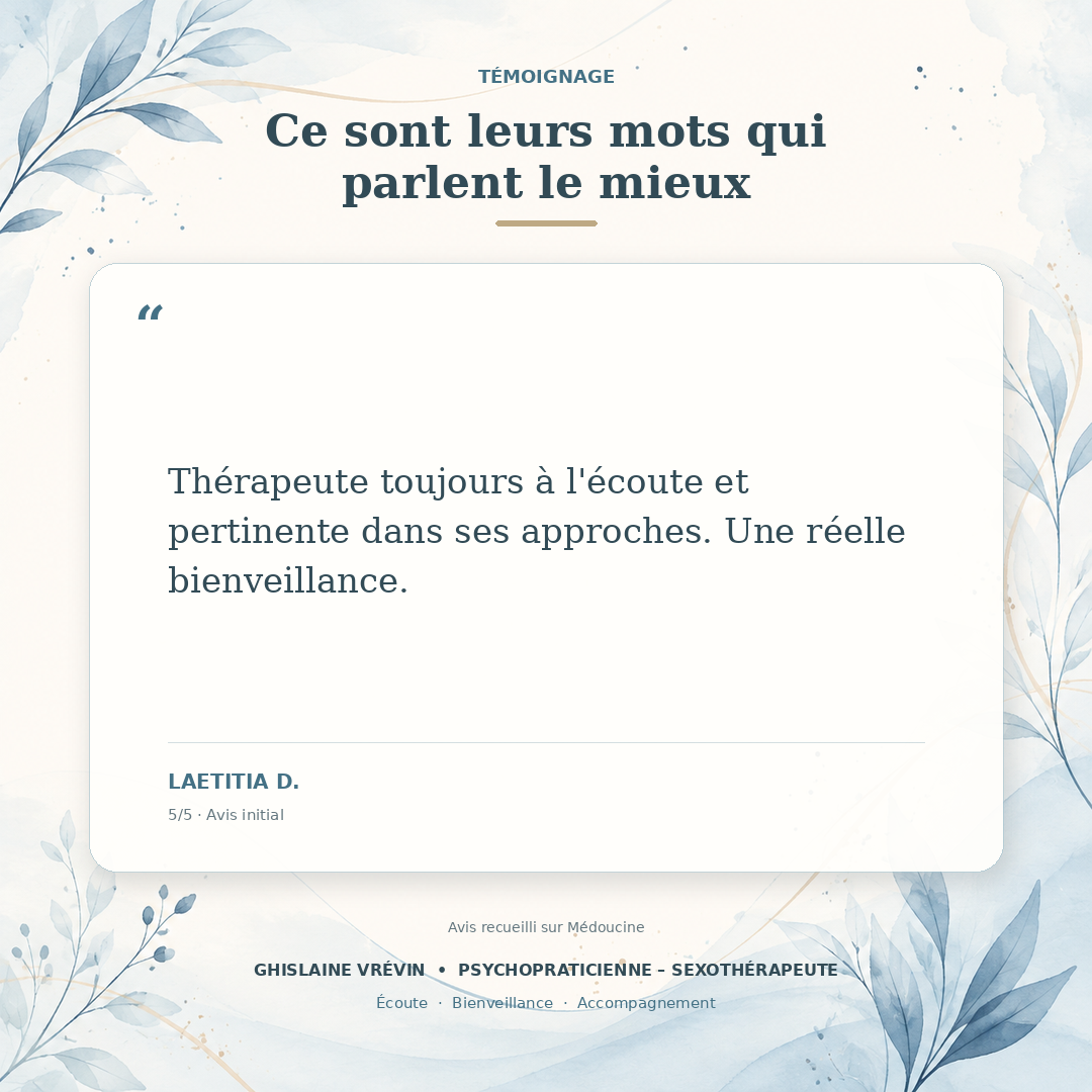Photo numéro 4 de la galerie de Ghislaine Vrévin : Psychopraticien à L'Arbresle. Prendre RDV