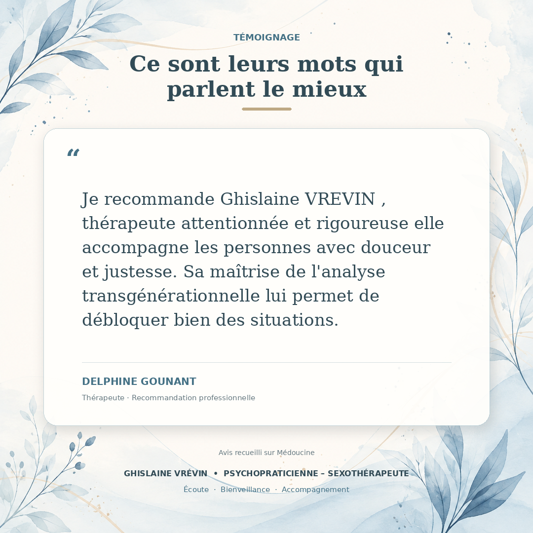 Photo numéro 6 de la galerie de Ghislaine Vrévin : Psychopraticien à L'Arbresle. Prendre RDV