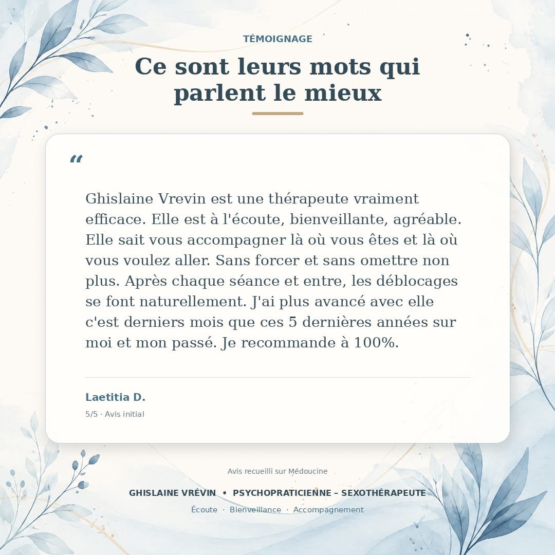 Photo numéro 8 de la galerie de Ghislaine Vrévin : Psychopraticien à L'Arbresle. Prendre RDV