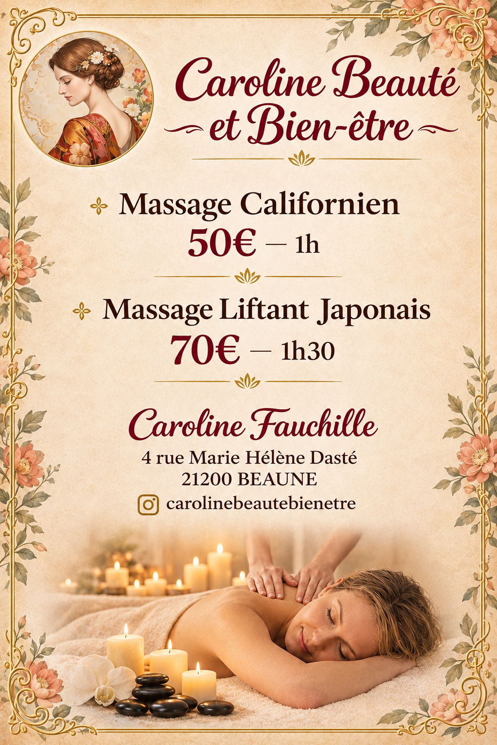 Photo numéro 3 de la galerie de Caroline Fauchille : Masseur bien-être à Beaune. Prendre RDV